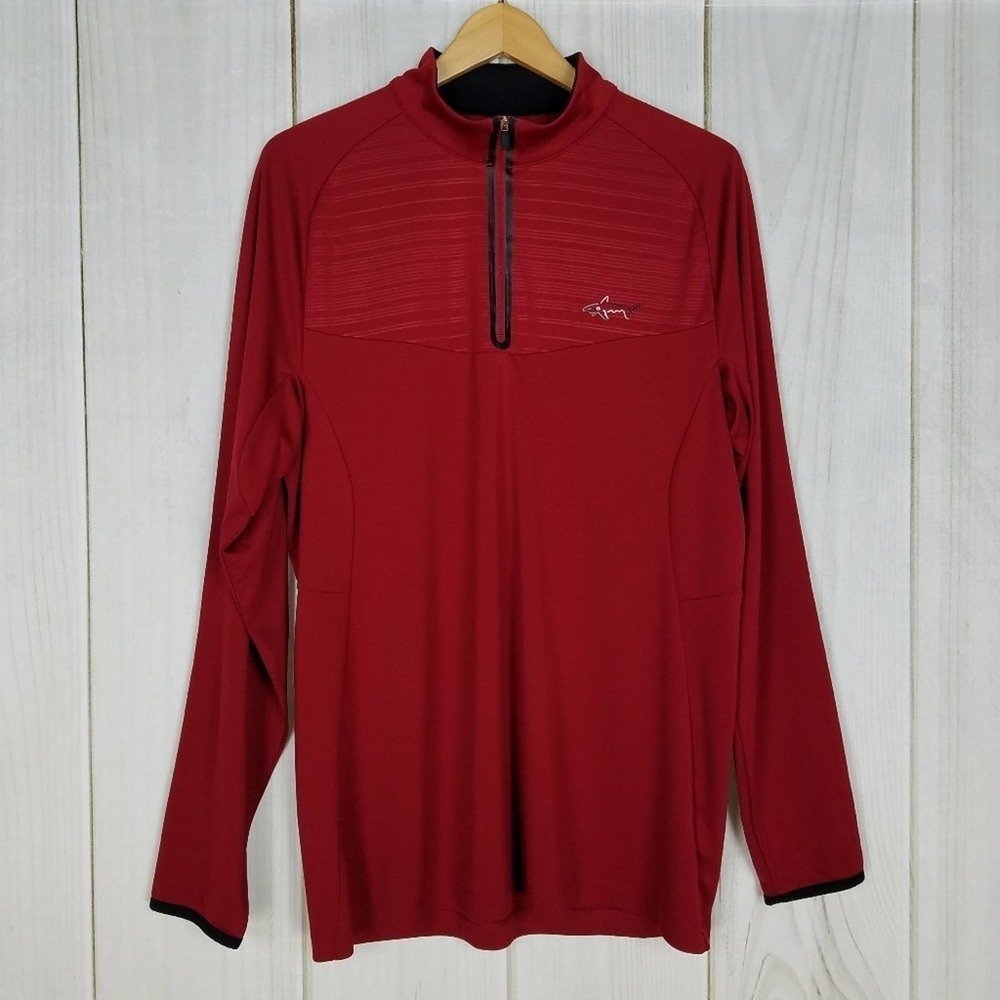 Greg Norman Red Golf Pull Over Top